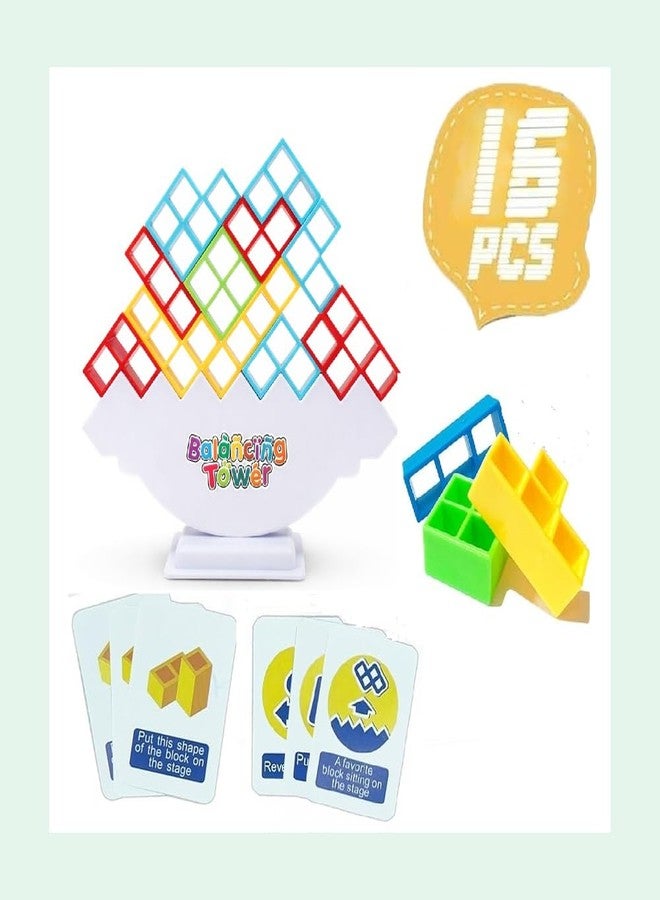 ShinyCharm Tetra Balancing Tower Stacking Toy | Montessori Educational Toy for Early Learning | Educational Toys for Kids | Colorful Balance Puzzle Blocks | Board Games for Toddlers & Preschoolers - Image 3